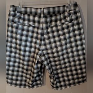 Puma Shorts Mens 34 Black Plaid Golf Performance Stretch Dry Cell Chino Golfer
